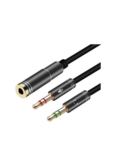 Kulaklık ve Mikrofon Ayırıcı.Stereo Aux Kulaklık Çoklayıcıkablolu