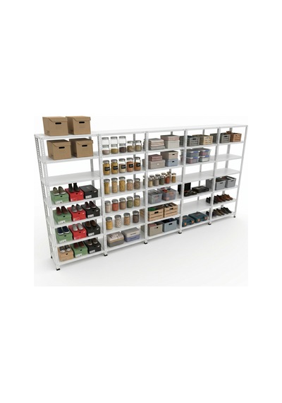 31x465x200 Cm Beşli Seri Bağlantılı 7 Katlı Modüler Çelik Raf Sistemi Elektrostatik Fırın Boyalı Çok Amaçlı Depolama Ve Ayakkabılık Rafı Beyaz 31x465x200 Cm Beşli Seri Bağlantılı 7 Katlı Modüler Çelik Raf Sistemi Elektrostatik Fırın Boyalı Çok Amaçlı Depolama Ve Ayakkabılık Rafı Beyaz