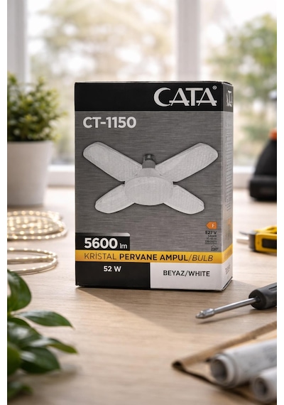 Cata Kristal Pervane Ampul Güçlendirilmiş Işık Pervane Bulb 6500k Beyaz Işık Ct-1150