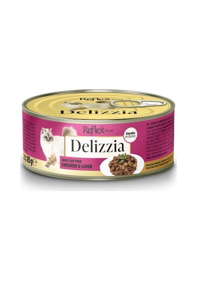 Reflex Plus Delizzia / Sos İçinde Parça Etli Karışık Yetişkin Kedi Maması 85g X 18 Adet