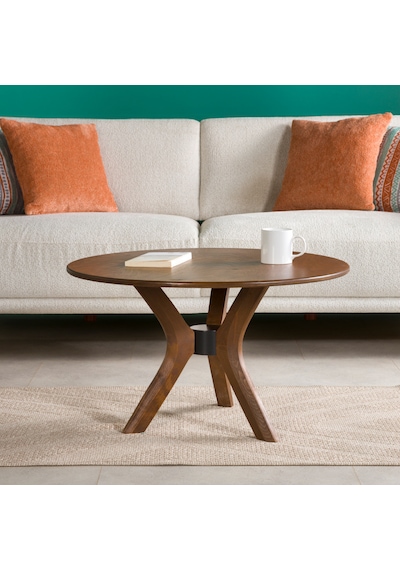 Furnirem Yuvarlak Orta Sehpa 65 Cm Ceviz