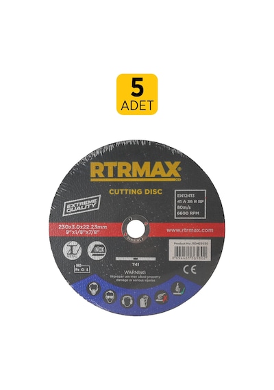Rdm23030 Metal-inox Kesici Disk 230 X 3.0 X 22 Mm - 5 Adet