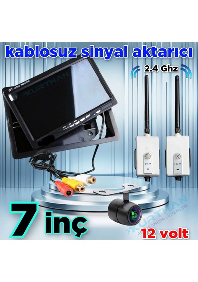 7'' Monitör Kablosuz Görüntü Aktarıcı Kelebek Kamera Hazır Set