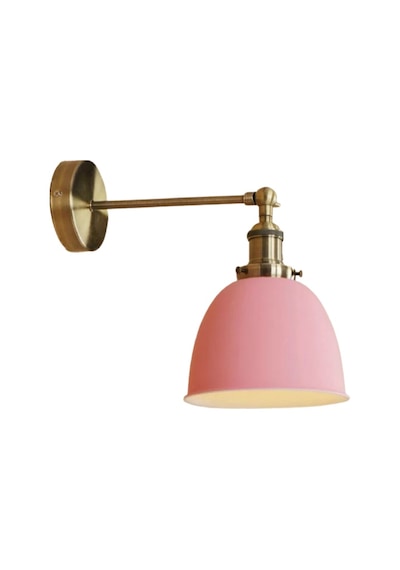 Mylights Retro Rustik Mafsalı Aplik Duvar Lambası Pembe Başlı Diğer