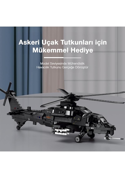 Reobrix 33033 Changhe Z-10 Helikopter Yaratıcı Yapı Blok Seti Building Blocks - 1169 Parça