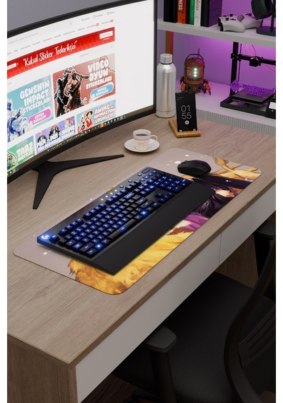 Ginga Eiyuu Densetsu Anime V5 - 70x30 Xl Gaming Kauçuk Kaymaz Taban Mouse Pad Fare Altlığı