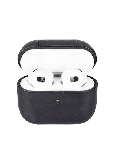 Apple Uyumlu AirPods 3.Nesil Deri Kılıf Juni Aa1 Siyah