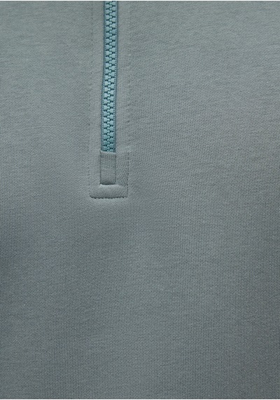Mavi - Yarı Fermuarlı Yeşil Basic Sweatshirt 0s10278-71577 Yeşil