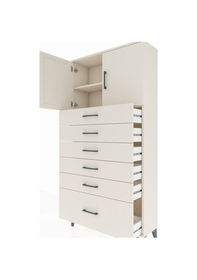 Arges Dolap 2 Raflı 6 Çekmeceli 2 Kapaklı 88x30x182 Aytaşı-ay... Aytaşı