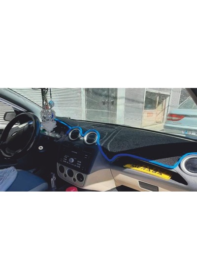 2002-2009 Modellerine Uygun Ford Fiesta Torpido Koruma Halısı Siyah Kenar Renk Siyah