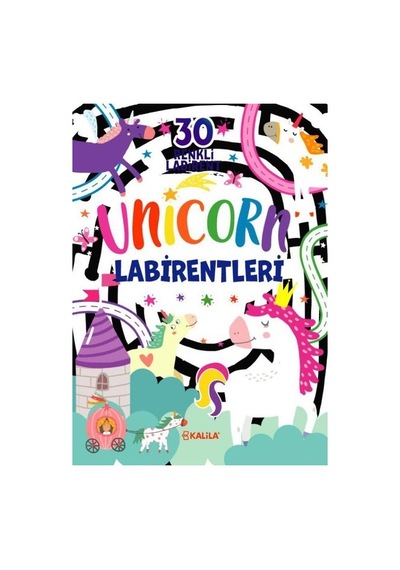 Unicorn Labirentler - 30 Renkli Labirent- Kalila Yayınları