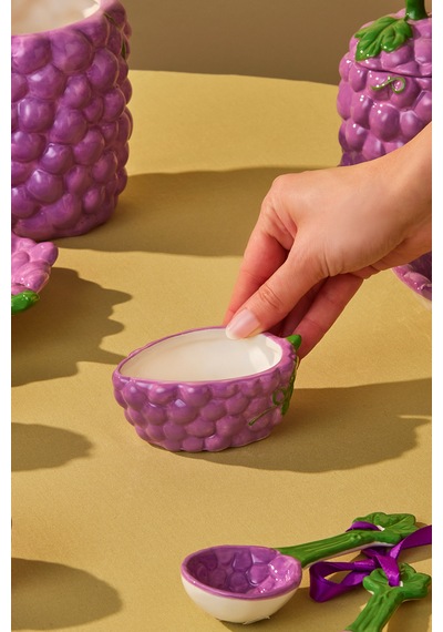 Karaca Grape Üzüm Desenli Çerezlik 10 Cm Mor