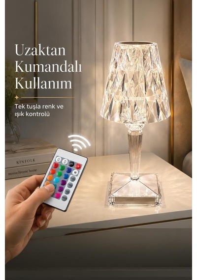 Premium Parti Süsleme Ev Dekorasyonu Balkon Işığı Abajur Kristal Elmas Masa Lambası Lw4
