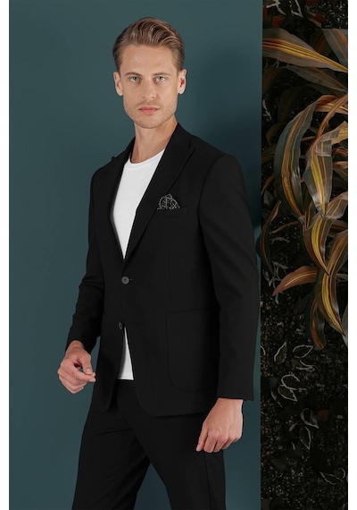 Efor C 659 Slim Fit Siyah Spor Ceket Siyah