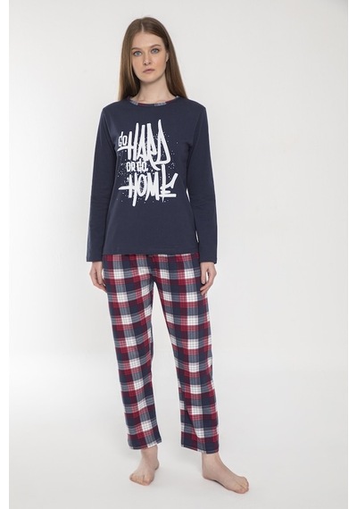 Vishenka Kadın %100 Penye Baskılı Pijama Takımı