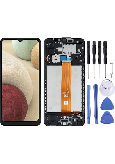 Samsung Uyumlu Galaxy Sm-a125 A12 Ekran Lcd Full Çıtalı