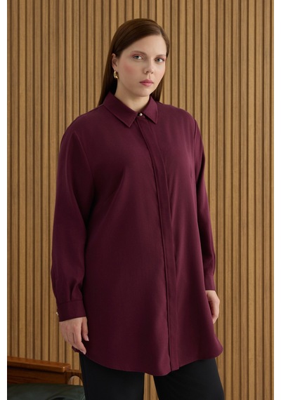Aker Bordo Tunik Bordo Bordo