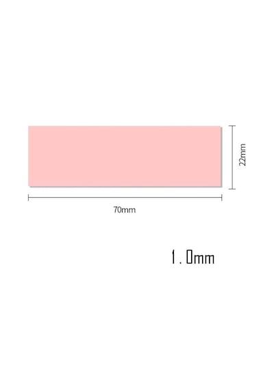 Wozlo 1 0mm 22 70mm Termal Pad M2 Ssd Chipset Soğutucu 7x2cm Yüksek İletken Pembe 9w/mk