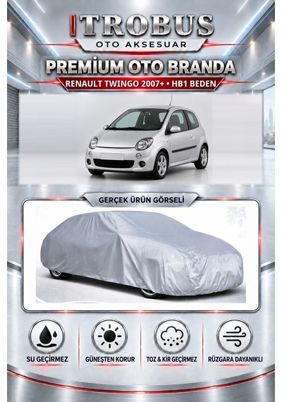 Renault Twingo 2007 Ve Sonrası Uyumlu Premium Araba Brandası Oto Branda Hb1 Beden