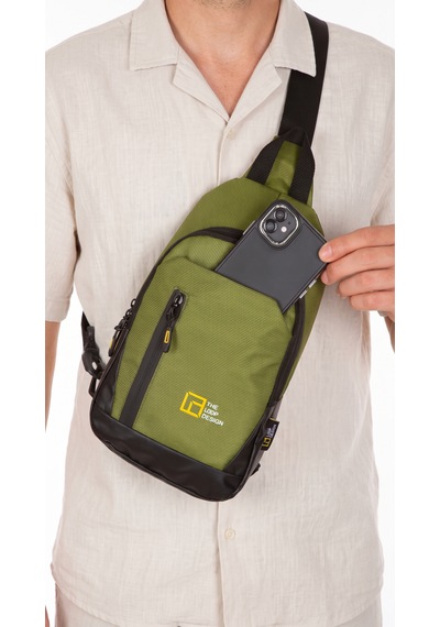 Esvelans Unisex Çapraz Askılı Göğüs Ve Omuz Çantası Günlük Body Bag Haki