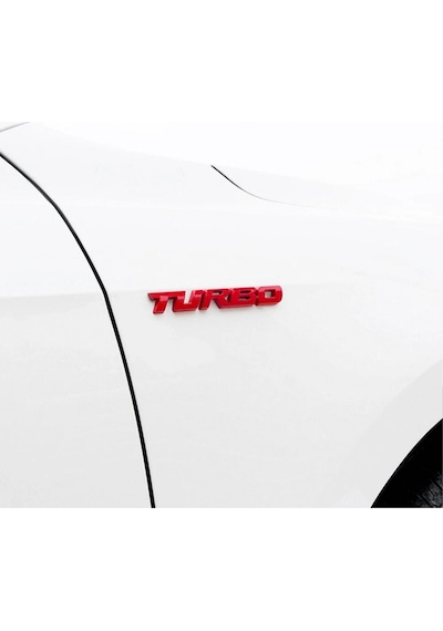 Turbo Kırmızı Çamurluk Yazısı 3m 3d Abs Renault Chamade