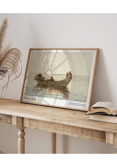 Çerçevesiz Poster Winslow Homer Dory'de Üç Erkek Çocuk