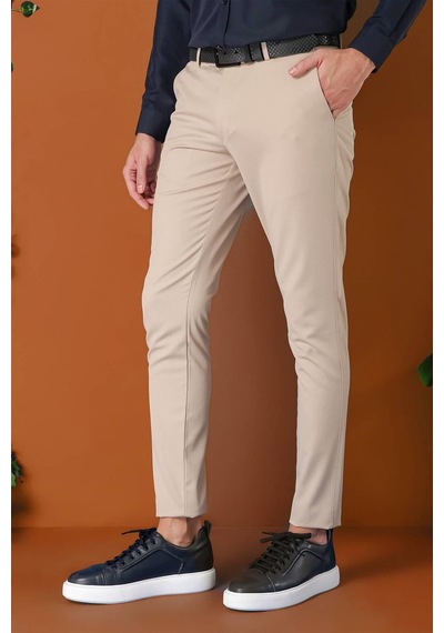 Efor Slim Fit Yan Cep Esnek Pamuk Casual Bej Pantolon P 1147 Bej