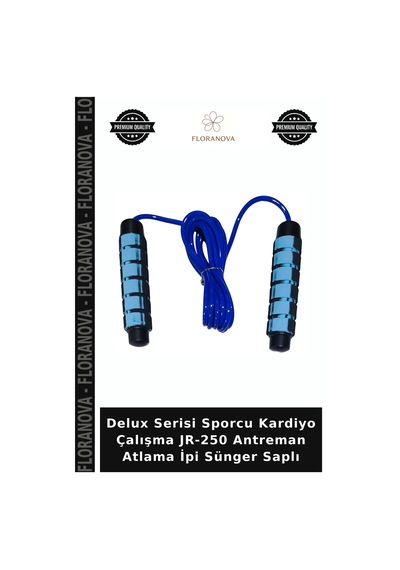 Delux Serisi Sporcu Kardiyo Çalışma Jr-250 Antreman Atlama İpi Sünger Saplı