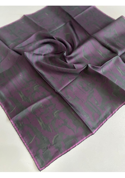 Silk Home Tivil Saf İpek 11491 - 52137 Mor Dokulu Desen mor