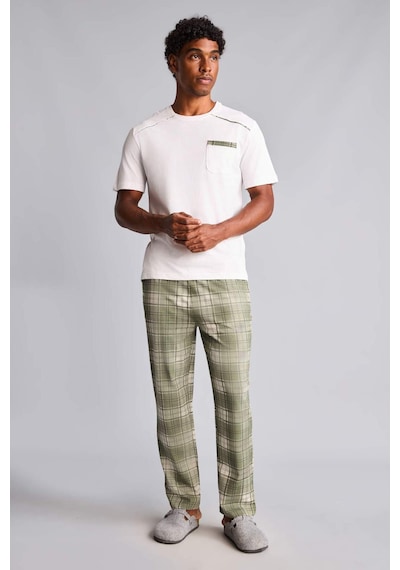 Defacto %100 Pamuk New Regular Fıt Kısa Kollu 2li Pijama Takımı H8717ax26smwt34 Beyaz-wt34