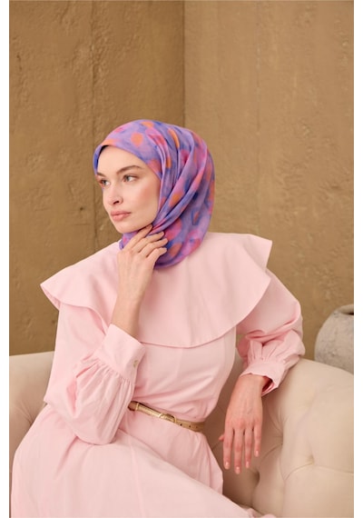 Silk Home Soft Eşarp 73098-12 Eflatun, Pembe, Turuncu