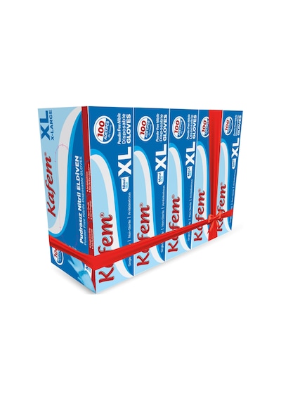Kafem Mavi Nitril Eldiven Pudrasız XL 5 x100'lü