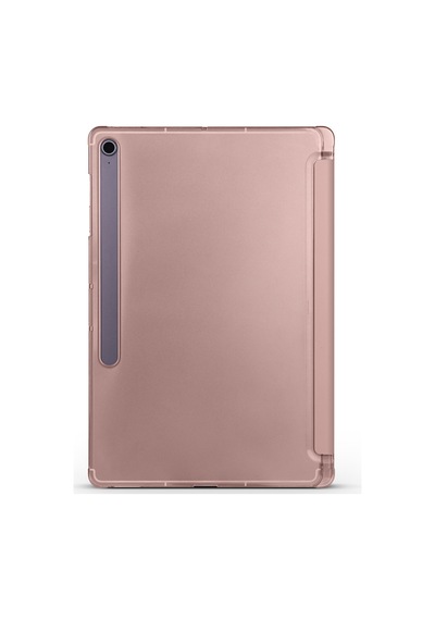Galaxy Uyumlu  Tab S10 Fe Plus Frm Smart Cover Kalem Bölmeli Standlı 1-1 Kılıf - Pembe Arka Kapak