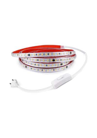 Sb-6508 Led Şerit, Beyaz Ve Gün Işığı Şerit Led Işık 120 Led, Silikonlu 10 Cm Kesilebilir, Aç K Standart