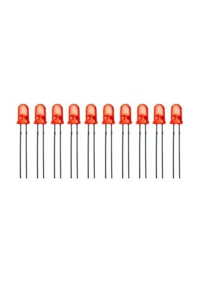 5mm Kırmızı Led Paketi - 10 Adet