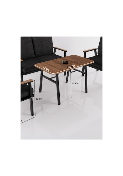 Bahçe Masası Ahşap Balkon Teras Cafe Masa Modern Dış Mekan Masa 9832 Atlantik Çam Sadece Masa Çok Renkli