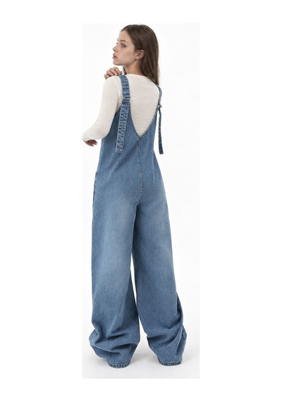 Hiccup Squalo Kadın Tulum Açık-orta Mavi Denim