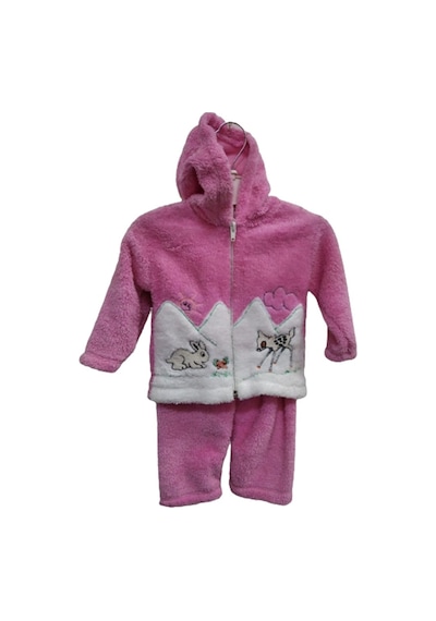 Cebeciticaret Kız Bebek Pembe Alt Üst Takım %100 Pamuklu Pembe-0-6 Ay Pembe