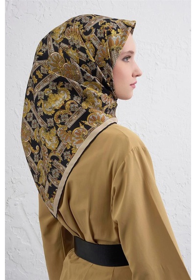 Armine Twill İpek Eşarp -2025/2026 -94162d Siyah,gri-34