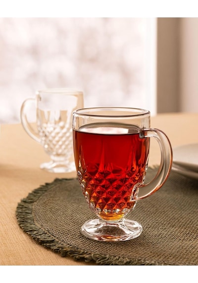 Lasalle 4&apos Lü Çay Fincanı, Şeffaf Açık Gri