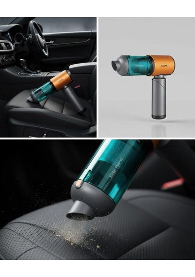 Araç İçin El Tipi Süpürge Güçlü Motor Ve Uzun Pil Ömrü