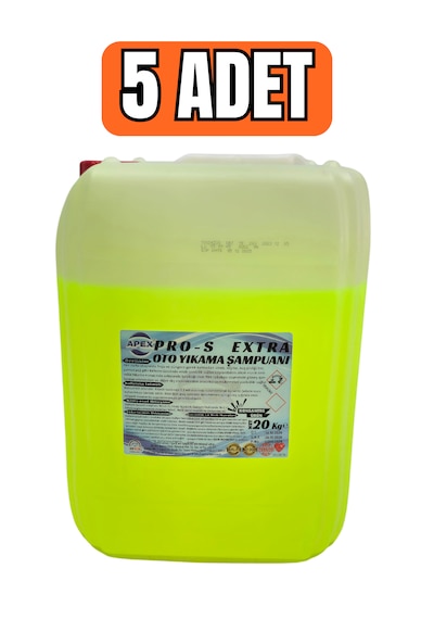 Profesyonel Fırçasız Oto Yıkama Şampuanı 20 Kg X 5 Ekonomik Set