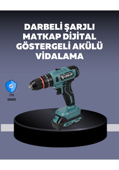 Drnds Güçlü Şarjlı Matkap Vidalama Çift Batarya