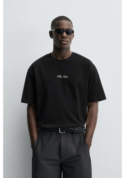 Modivibe Erkek Baskılı Oversize T-shirt Kalın Dokulu %100 Pamuk Geniş Kesim Siyahdesing Modivibe Erkek Baskılı Oversize T-shirt Kalın Dokulu %100 Pamuk Geniş Kesim Siyahdesing