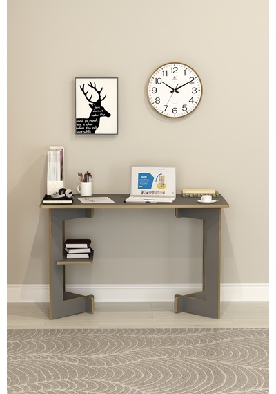 Asra Trend Raflı Modern Çalışma Masası ÇM-02 %100 MDF Bilgisayar Ofis Ders Masası Antrasit Asra Trend Raflı Modern Çalışma Masası ÇM-02 %100 MDF Bilgisayar Ofis Ders Masası Antrasit