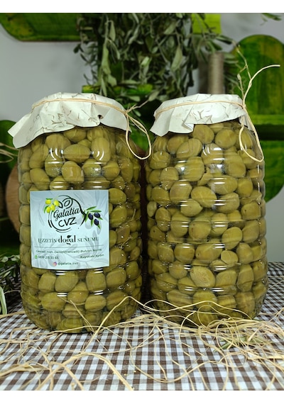 Aydın Yöresi Memecik Cinsi Sofralık Tatlandırılmış Kırma Yeşil Zeytin 4 Kg