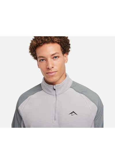 Nike Trail Polartec 1/4-zip Fleece Running Long-sleeve Erkek Sweatshırt-sportxoutlet Gri
