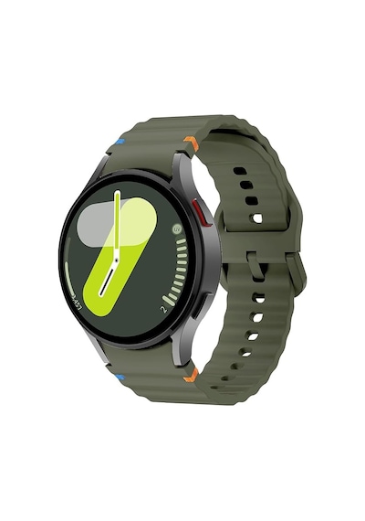 Samsung Galaxy Uyumlu Watch 4 5 6 7 Fe 40 40 44 Classic 42 43 46 47 Mm Kordon Dekoratif Örgü Çizgili Spor Silikon Kayış