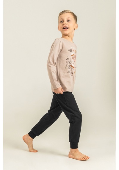 Rolypoly Erkek Çocuk Sarı Guide To Dinos Uzun Kol Pijama Takım Rp3861-c-v2 Rp3861-c-v2