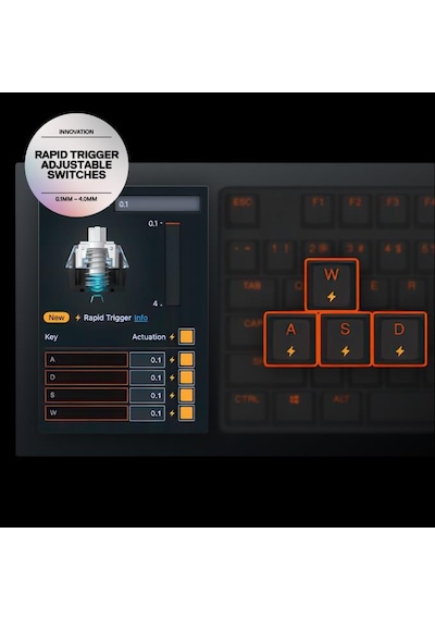 Steelseries Apex Pro Tkl Gen 3 Omnipoint 3.0 Hipermanyetik Switch Rgb Mekanik Kablolu Oyuncu Klavyesi Uk - Beyaz